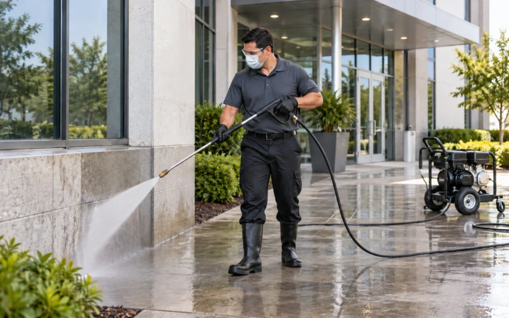 Commercial Building Pressure Washing
